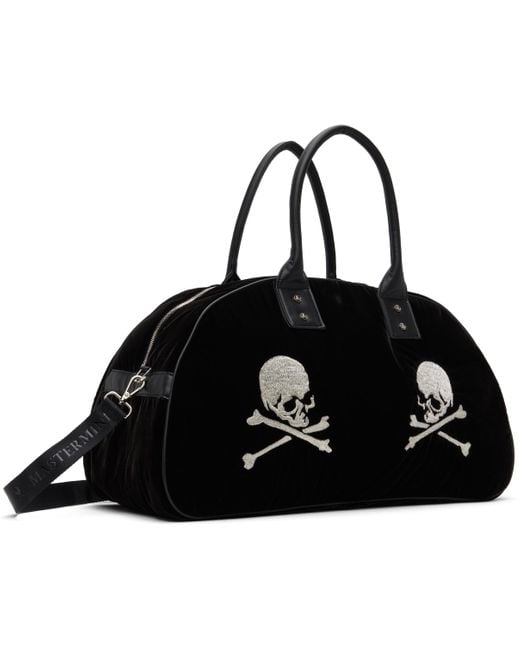 Mastermind Japan Black 'Mj' Traveling Bag for men