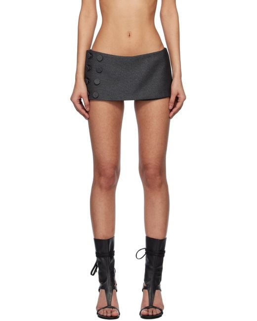 Fanci Club Black Dunes Double-Breast Skort