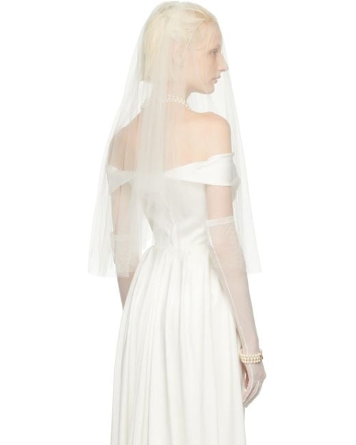 Vivienne Westwood White Ssense Exclusive Short Veil