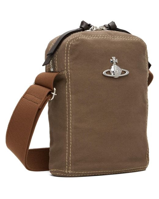 Vivienne Westwood Brown Khaki Luke Crossbody Bag for men