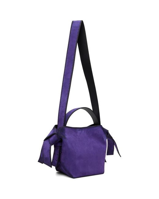 Acne Purple Musubi Mini Suede Crossbody Bag