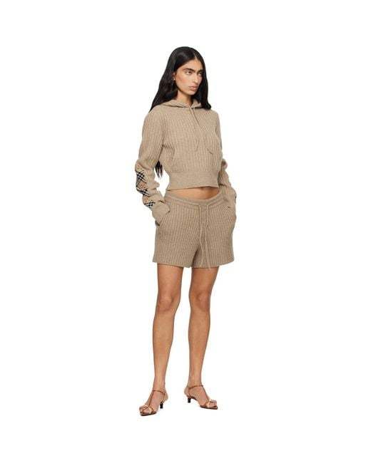 Burberry Natural Wool Shorts