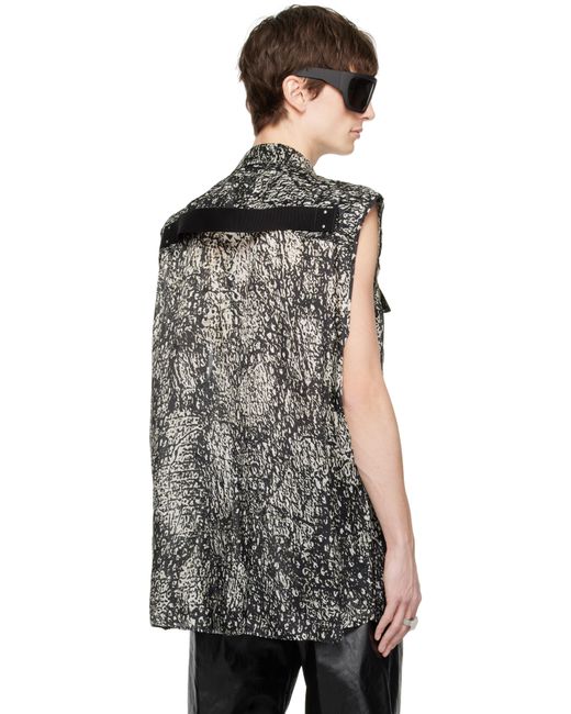 メンズ Rick Owens ブラック Hollywood Jumbo Sl オーバーシャツ Black