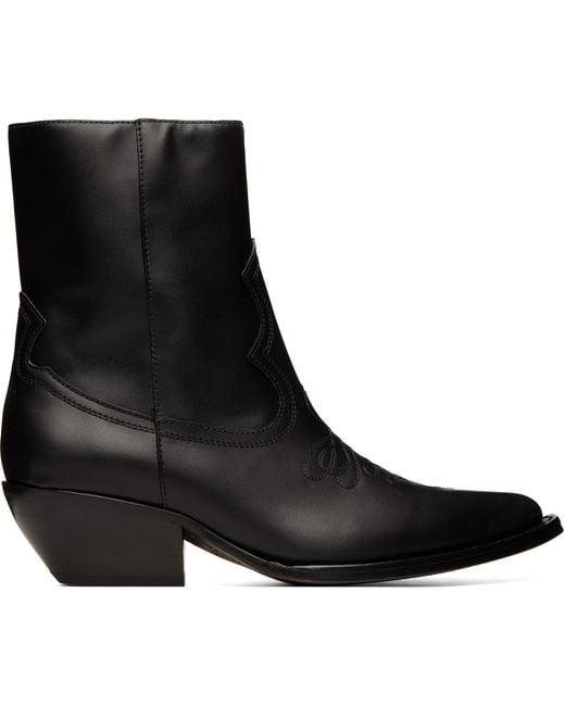 Amiri Black Leather Ryder Boots