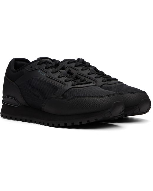 Boss Black Canvas Sneakers for men