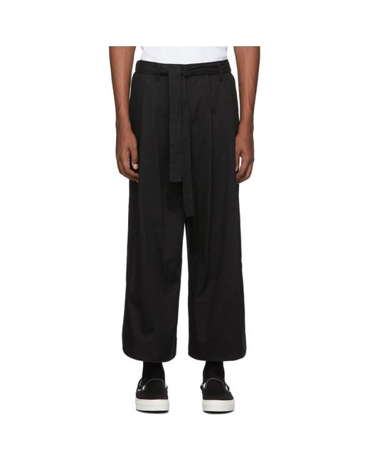 Naked & Famous Ssense Exclusive Black Wide Trousers for men