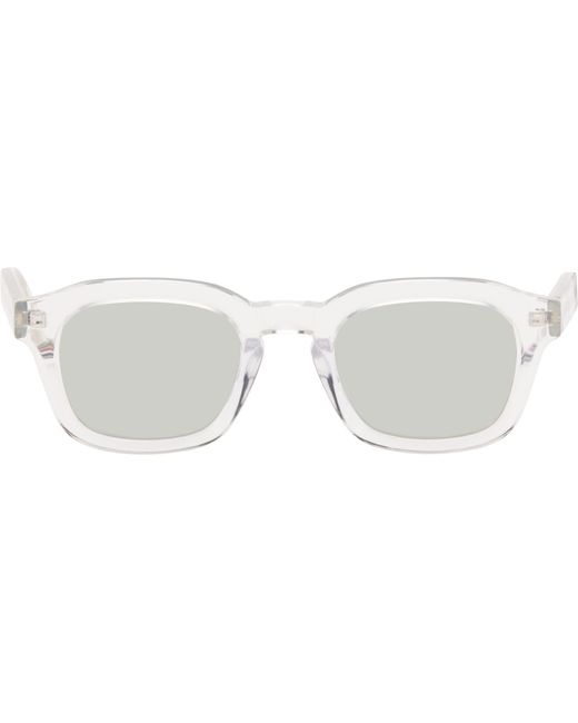 Thom Browne Black Transparent Acetate Rectangular Sunglasses for men