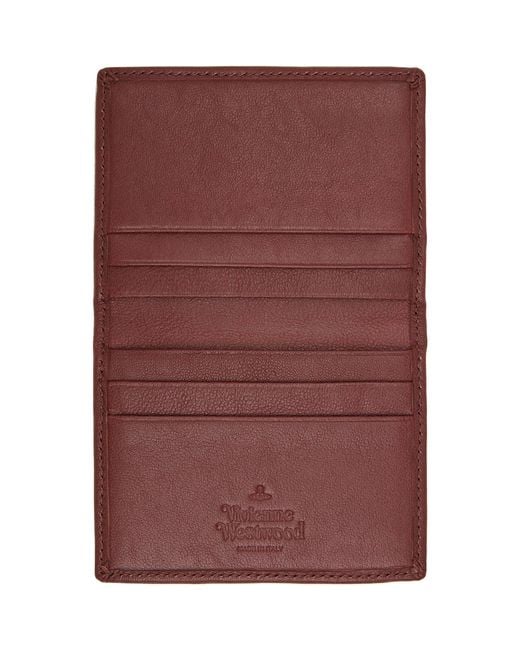 Vivienne Westwood Purple Orb Bifold Card Holder for men