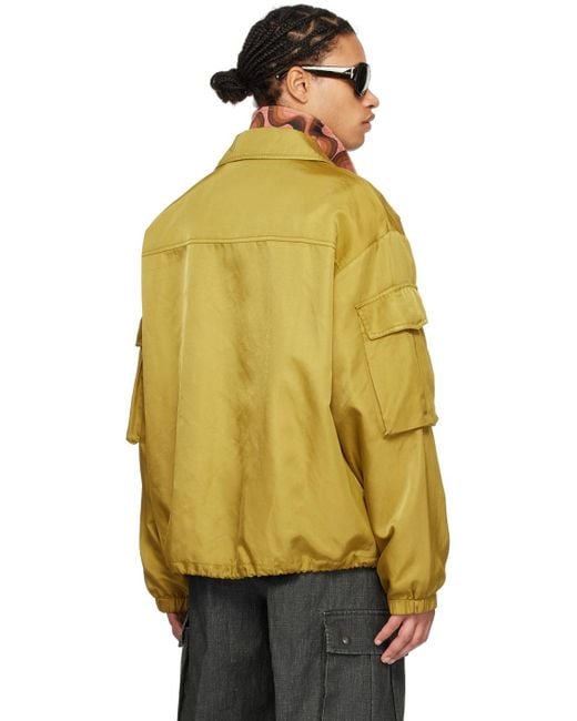 Dries Van Noten Multicolor Khaki Garment-dyed Jacket for men