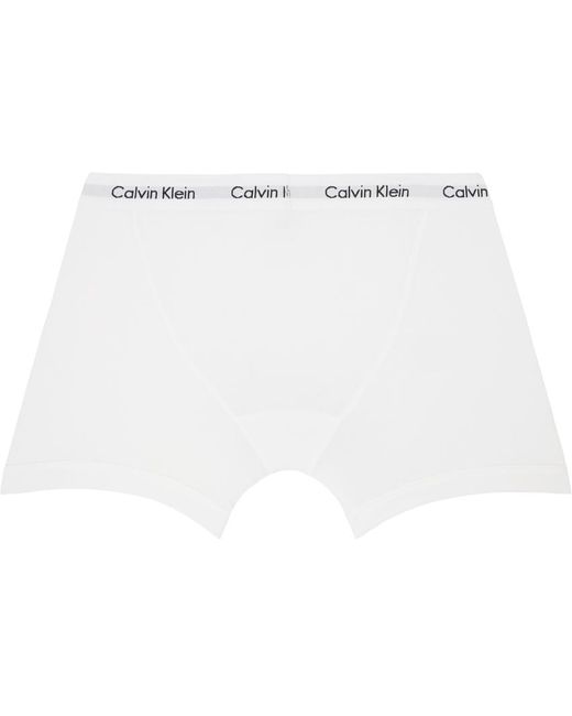 メンズ Calvin Klein ホワイト ボクサーブリーフ 3枚セット Black