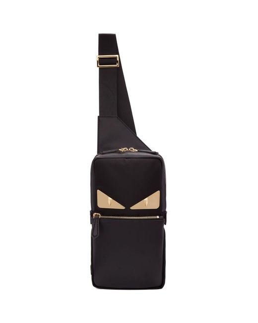 Fendi Black Bag Bugs Single-strap Backpack for men
