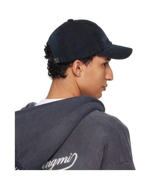 Wooyoungmi Blue Dyed Logo Ball Cap for men
