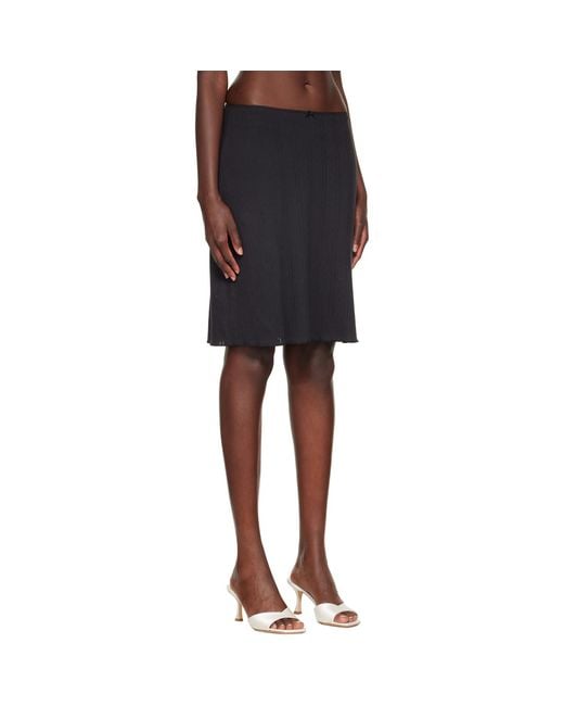 Cou Cou Black 'The Slip' Midi Skirt