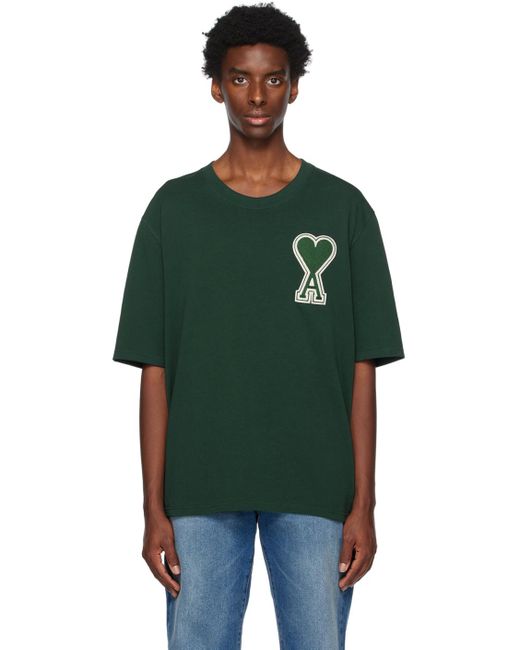 AMI Ssense Exclusive Green Ami De Cœur T-shirt for men