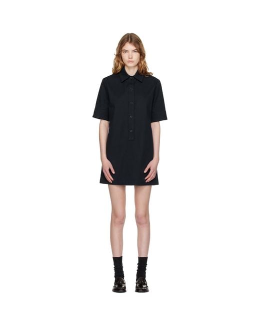 A.P.C. Black Poly Mini Dress