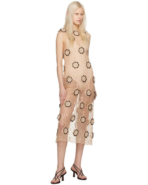 Robe Midi Zelle Et Noir Beaufille en coloris Black