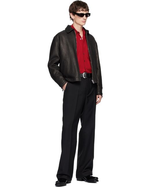 Second/Layer Black Passo Trousers for men