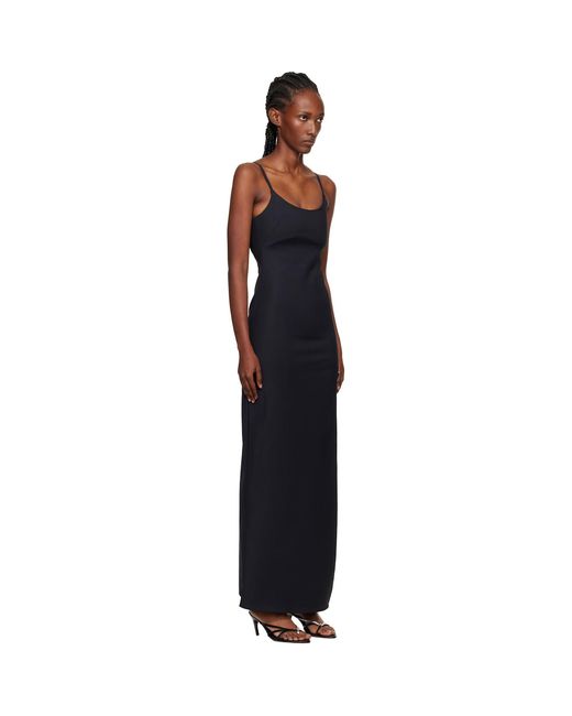 Coperni Black Garter Belt Maxi Dress