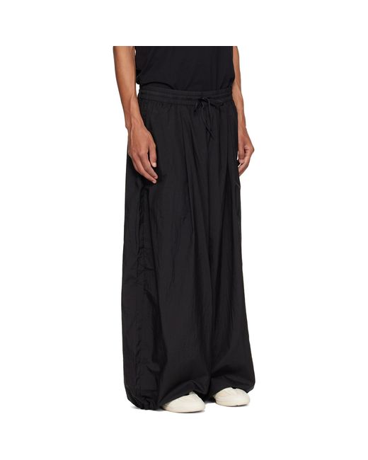 Y-3 Black Gradient 3-Stripes Nylon Wide Trousers for men