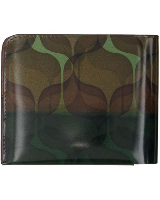 Dries Van Noten Green Multicolor Leather Wallet for men