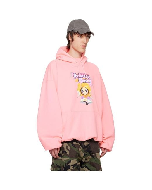 Vetements Pink 'Princess Kenny' Cropped Boxy Hoodie for men