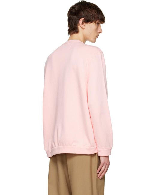 Camiel Fortgens Pink Raw Collar Sweater for men