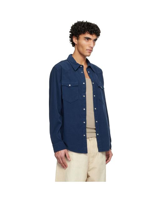Isabel Marant Blue Vasco Shirt for men