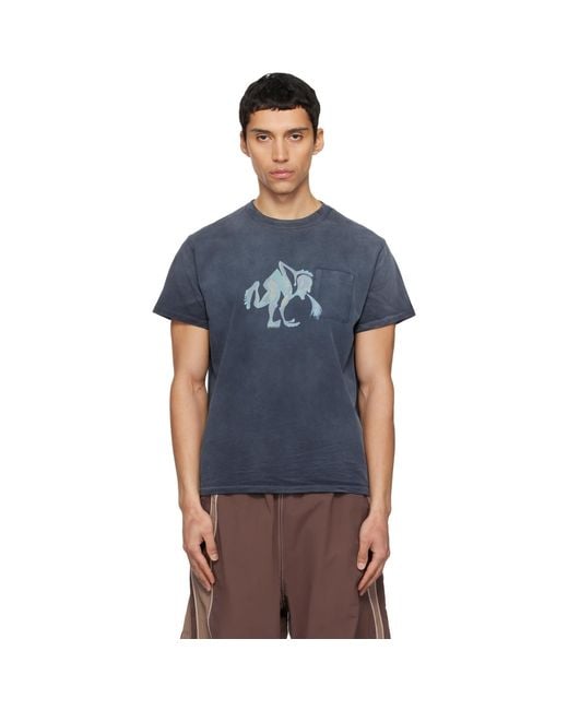 ERL Blue Puke T-Shirt for men