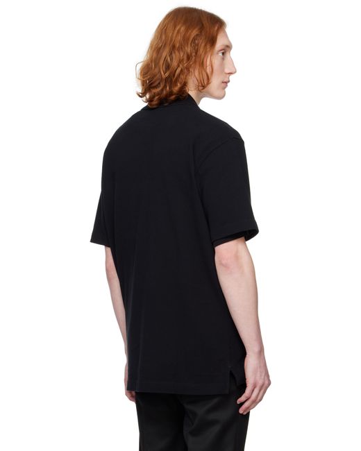Maison Kitsuné Black Bold Fox Head Patch Comfort Polo for men