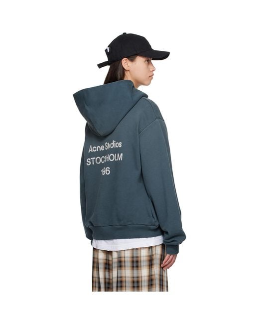 Acne Blue Logo Hoodie