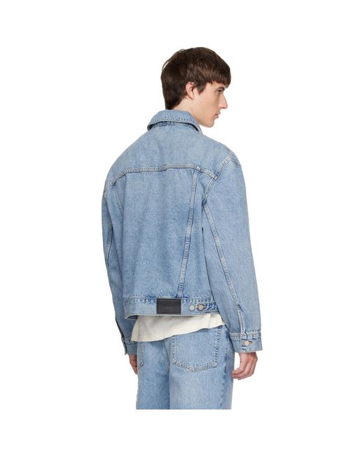 Represent Blue Denim Trucker Jacket for men