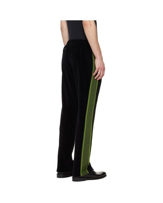Needles Black Narrow Track Pants for men