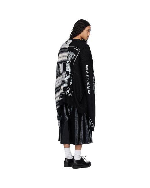 Lu'u Dan Black Down Cycled Sweater for men