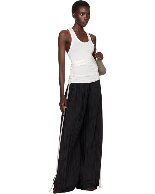 Débardeur Blanc En Jersey À Sangles À Nouer AARON ESH en coloris Black