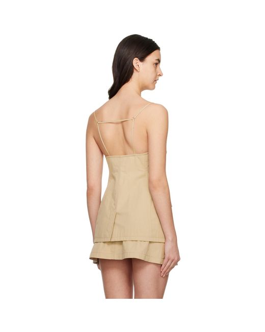 Pushbutton Natural Button Camisole