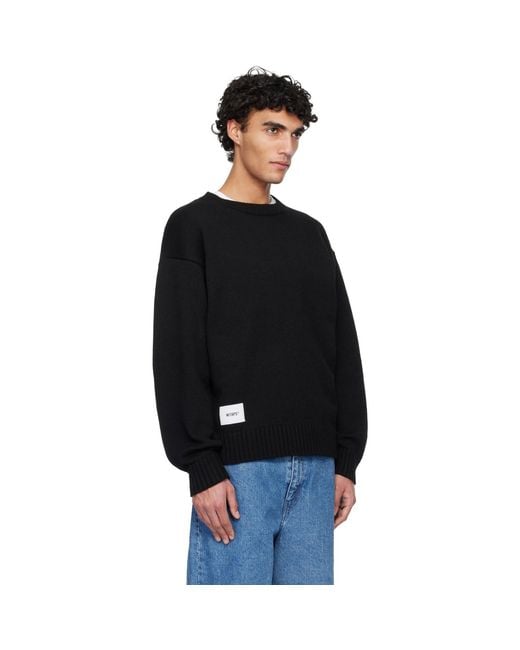Pull Afa Noir À Col Ras Du Cou (w)taps pour homme en coloris Black