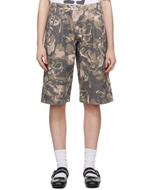 OPEN YY Green Camouflage Shorts