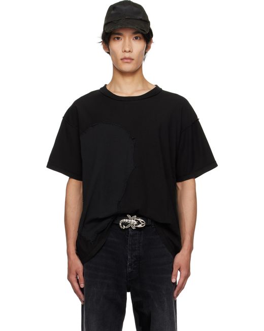 ALEXANDER DIGENOVA Men's Black Scrap Inside Out T-Shirt