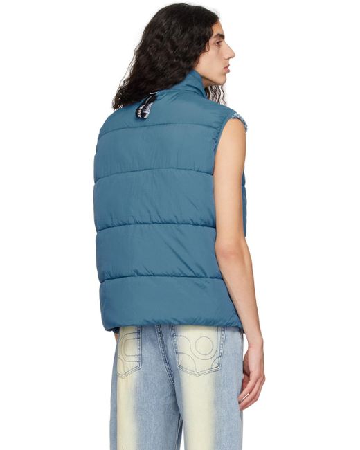 The Very Warm Blue Puffer Vest for men