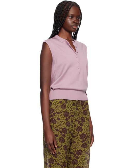 Dries Van Noten パープル ノースリーブ セーター Red