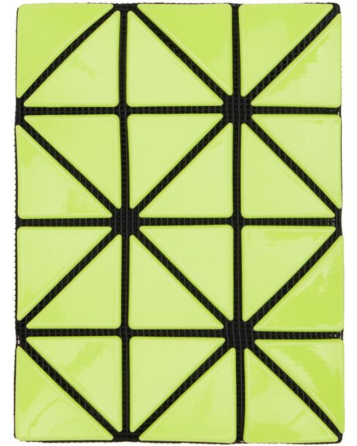 Bao Bao Issey Miyake Green Yellow & Pink Bifold Card Holder for men