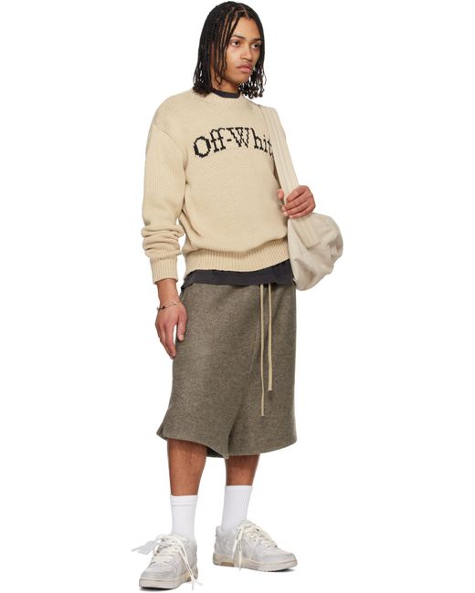 メンズ Off-White c/o Virgil Abloh オフホワイト Big Bookish セーター Natural