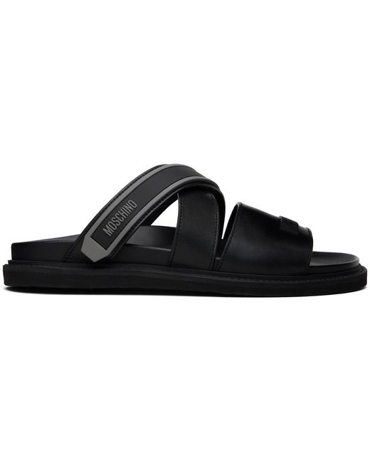 Moschino Black Sporty Sandals for men