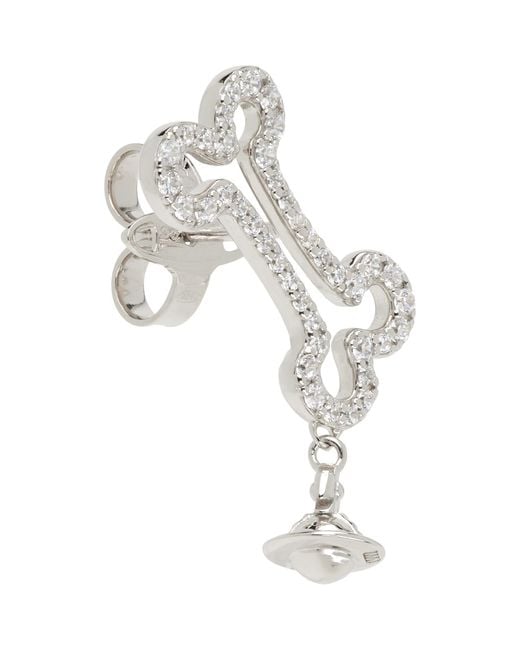 Vivienne Westwood Metallic Lyndon Bone Single Stud Earring for men