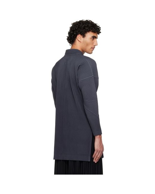 Homme Plissé Issey Miyake Blue Monthly Colors December Polo for men