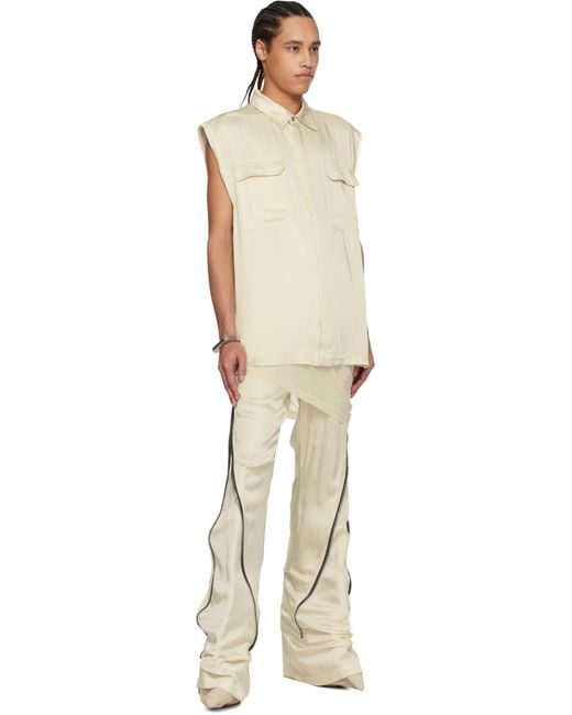Rick Owens Natural Off- Hollywood Bolan Banana Trousers for men