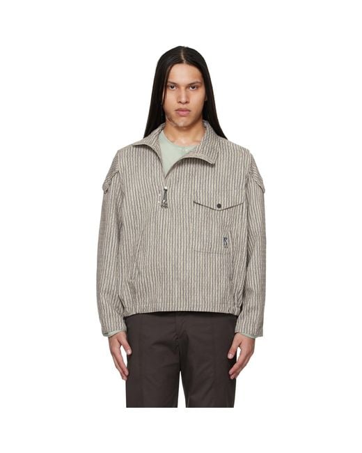 Kiko Kostadinov Gray Farkas Pullover Jacket for men
