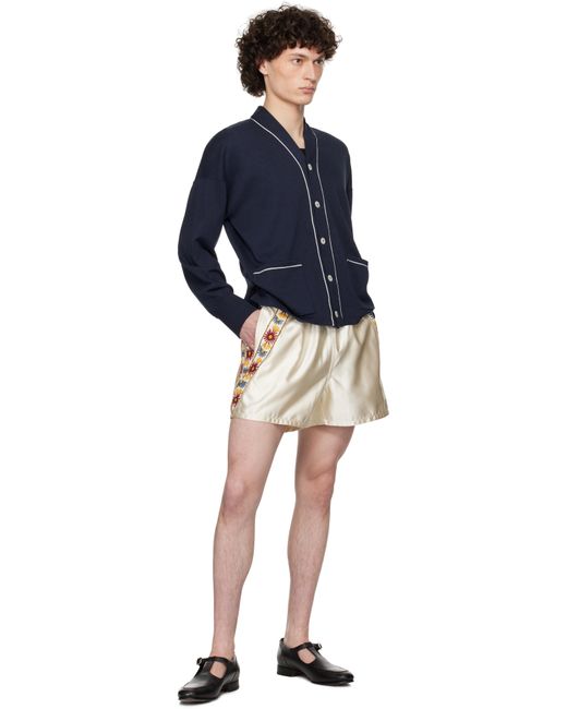 Bode Blue Uniform Cardigan for men