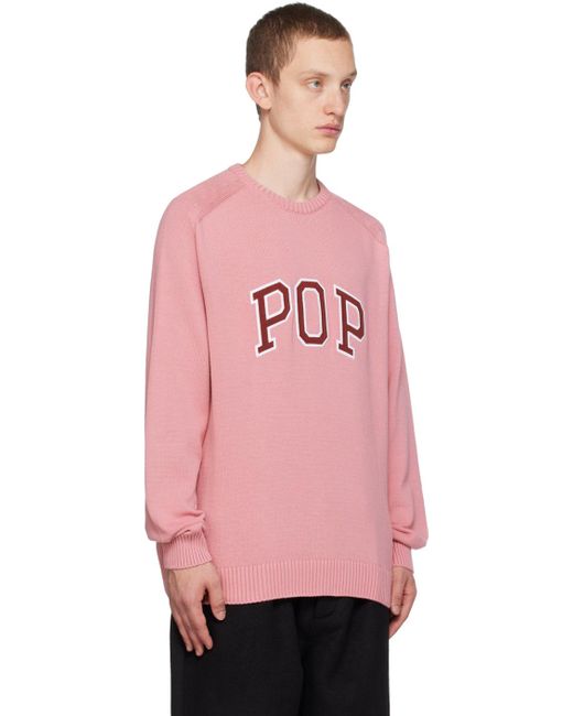 Pop Trading Co. Pink Appliqué Sweater for men