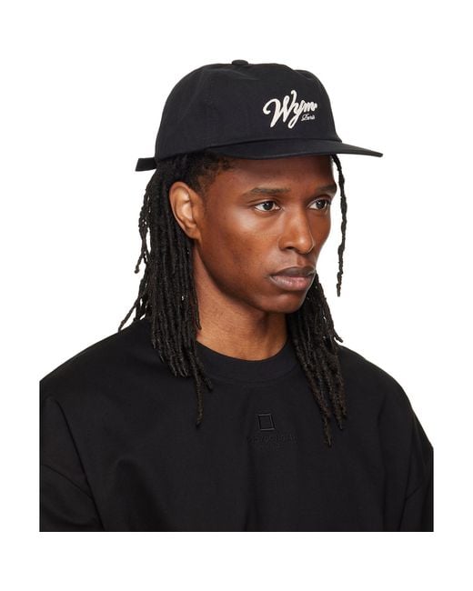 Wooyoungmi Black Flat Visor Baseball Cap for men
